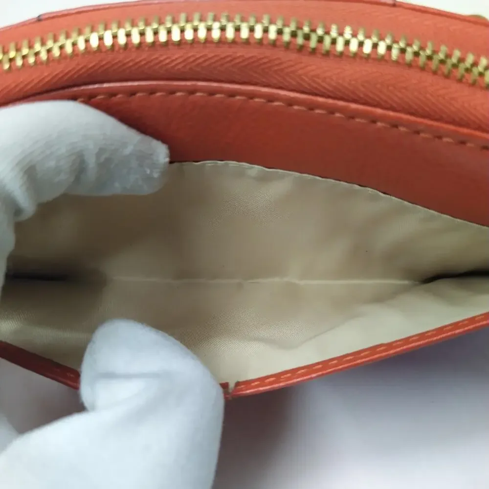 Coach Ashley Red Leather Zip Around Credit Card Wallet